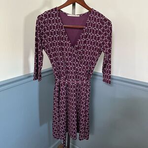 41 Hawthorn Faux Wrap Dress Belted Size Large